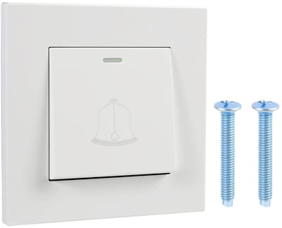 Deurbel Drukknop - Wand Schakelaar - Buiten Gebruik - Herbruikbaar Vierkant - 86 mm x 86 mm