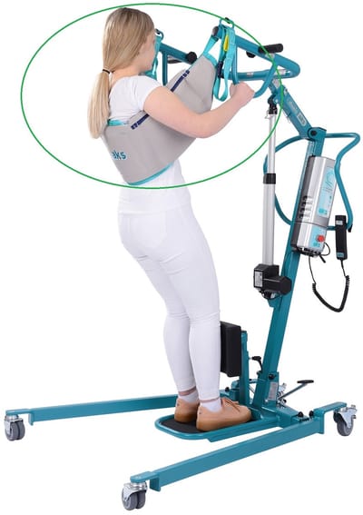 aks-oprichtgordel met borstsluiting voor actieve tillift Large (enkel tildoek)