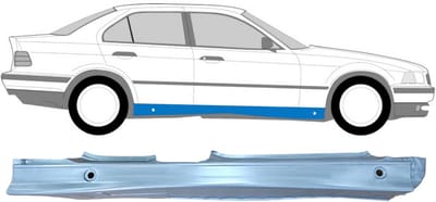 Volledige dorpel voor BMW 3 E36 1990-2000 / Rechts