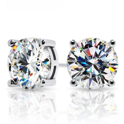 Total de 6,0 carats de diamants testés avec succès Moissanite 18 carats plaqué or blanc 925 boucles d'oreilles en argent bijoux femmes filles cadeaux gray