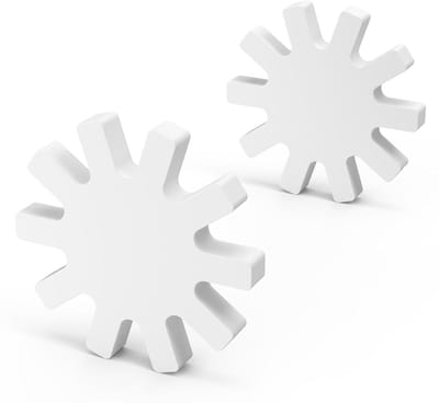 Magneetroerstaafjes - Roerstaafjes Tandwiel roerstaafjes - Vloeistoffen mengen - Duurzame PTFE-coating - 60 mm x 7 mm - Wit