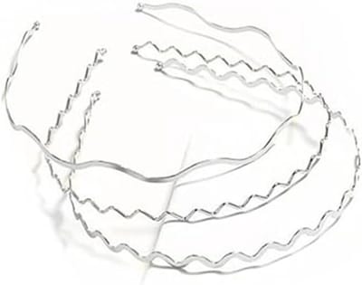 Set van 3 Metalen Haarbanden, Dunne Haaraccessoires voor Vrouwen, Niet-Slip Haarbanden voor Bruiloften, Dagelijks Gebruik en Sportactiviteiten