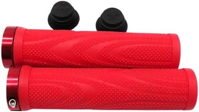 Fiets Handvatten - Grips Stuur - Comfortabel Fietsen - Antislip Rubber - 22 mm Diameter - Zwart Rood Blauw