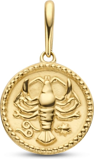 New Bling 9NBG-0283 Gouden Sterrenbeeld - Kreeft - 10 mm Doorsnee - 14 Karaat - Goud