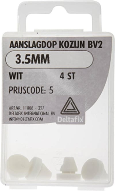 AANSLAGDOP BERKVENS 3.5MM   RAL 9010 4 ST