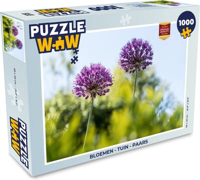 Puzzel Bloemen - Tuin - Paars - Legpuzzel - Puzzel 1000 stukjes volwassenen
