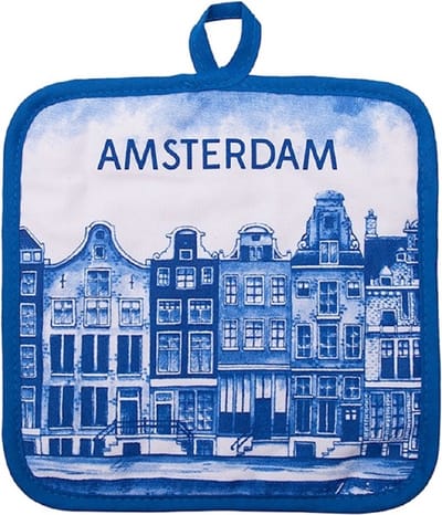 Heinen Delfts Blauw Delfts Blauw - Pannenlap - Grachtenpanden
