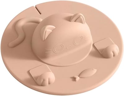Kattendesign siliconen bekerafdekking, 2-in-1 theezakhouder en stofbescherming, hittebestendig deksel voor koffie en thee, ideaal voor thuisgebruik en als cadeau