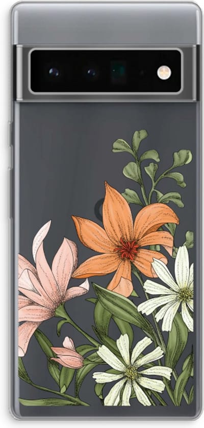 Case Company® - Hoesje geschikt voor Google Pixel 6 Pro hoesje - Floral bouquet - Soft Cover Telefoonhoesje - Bescherming aan alle Kanten en Schermrand