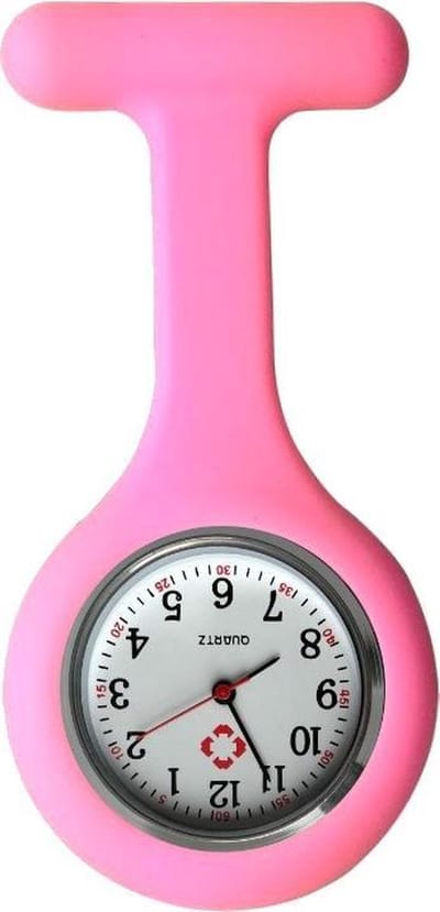 Fako® - Verpleegstershorloge - Zusterhorloge - Verpleegster Horloge - Siliconen Uni - Roze