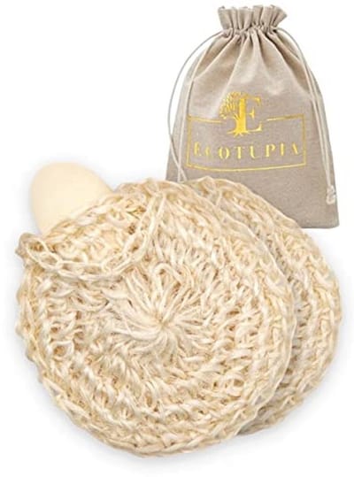 Natuurlijke Sisal Loofah - Handgeweven Douche Luffa voor Exfoliatie - Duurzame Body Scrubber - Zero-Waste Zeepzakje