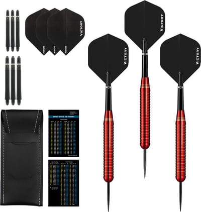 Darts Set Red Shark – dartpijlen – dart shafts – dart flights – dartpijlen 24 gram
