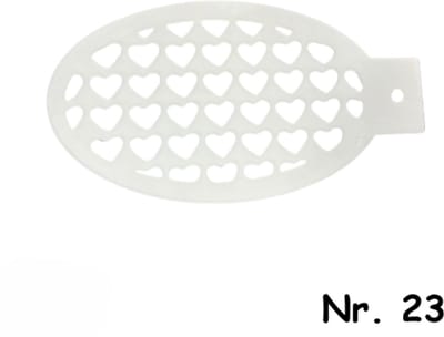 Schminksjabloon - hartjes constant (nr. 23) - 12cm