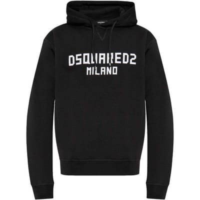 Dsquared2 Milano Logo Cool Fit Zwarte Hoodie