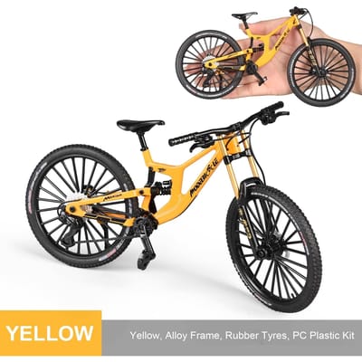 1:8 Schaal Mini Legering Vinger Mountainbike - Diecast Simulatie Speelgoed Met Schokdemping Voor Verzameling black