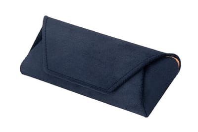 Glazou Optiek | Brillenkoker Opvouwbaar | Harde Brillenkoker Met Magneet | Brillendoos Zonnebril | Leesbril Etui | Navy Velvet Brillenetui | Stevige Brillenhoes | Dames Heren | Luxe Bril Etui | Beschermende Brillenkoker | Navy Blue | Marine Blauw
