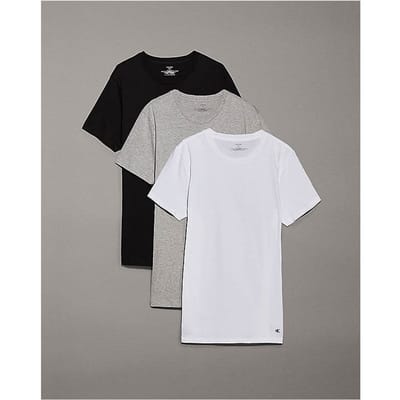 Calvin Klein Cotton Classics crew neck T-shirt (3-pack) - heren T-shirts O-hals - zwart - wit en grijs