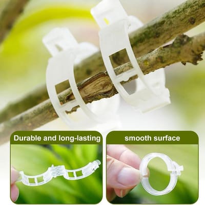 100 tomatenklemmen, plastic klimrek klemmen Plantondersteuning klemmen, plantenklemmen Ondersteuning, klimplanten, tomatenplanten, groenteplanten, tuin 100PCS
