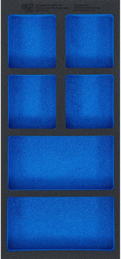 BGS Werkplaatswageninleg 1/3 leeg: 6 opbergvakken 408 x 189 x 32 mm - 74361