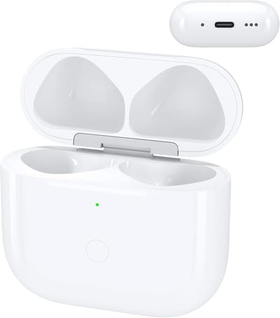 Draadloze Oplaadcase - Vervangende Opladerhoes - Oordopjes Opladen - Met Koppeling Synchronisatie - 4.5 x 2.2 x 6.1 cm - Wit