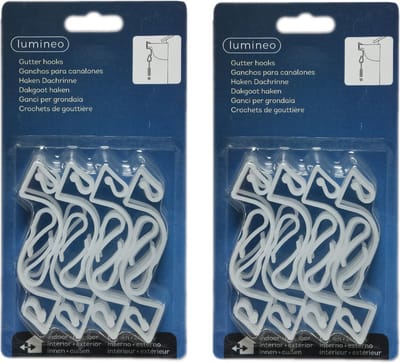 Decoris Kerstverlichting bevestiging haakjes - 32x st - dakgoot haakjes voor lichtsnoeren