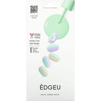 Edgeu, enveloppement d'ongles en gel parfait, recette de sorbet ENP 310, coffret 23 pièces