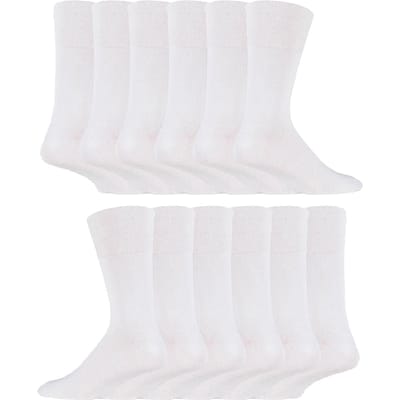IOMI - 12 paar Gentle Grip Top Diabetische Sokken - Wit