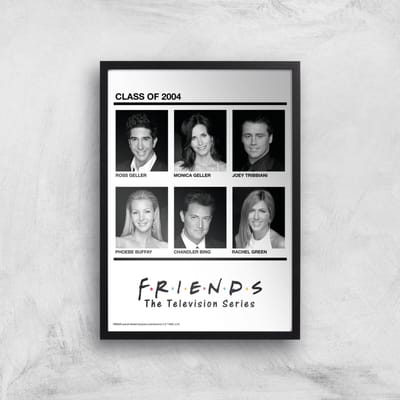 Friends Class Of 2004 Giclee Art Print - A4 - Black Frame