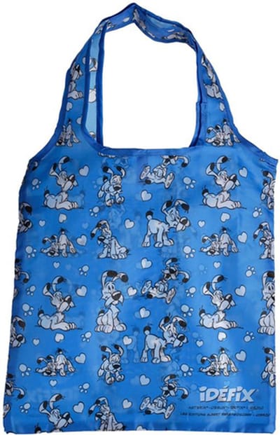 Opvouwbare Tas - Asterix Idefix (Dogmatix) Blauw - 55x37x0,1cm(Tas)/7x8x2cm(Zak)