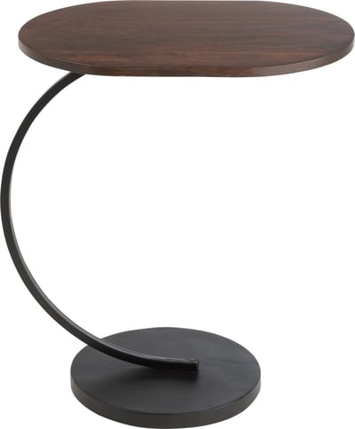 J-Line bijzettafel Swoosh - ijzer/hout - bruin/zwart
