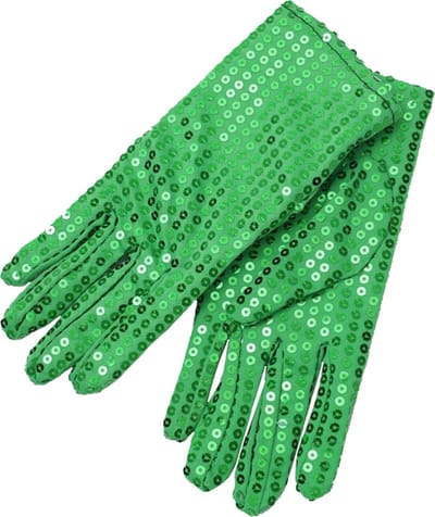 Glitter Handschoenen - Groen | Pailletten/Polyester | Maat S/M | Fashion Favorite