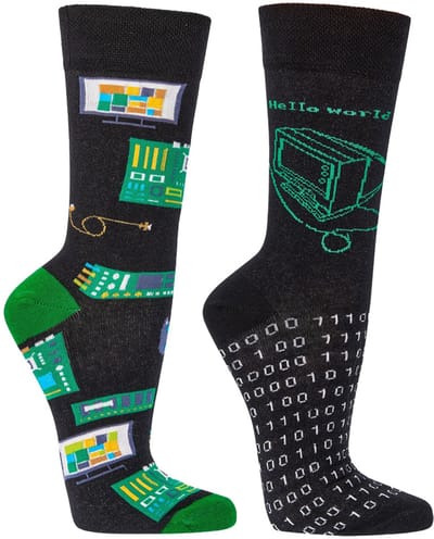 2 paar herensokken | grappige sokken | vrolijke sokken | happy socks printjes | thema computers | maat 32-47