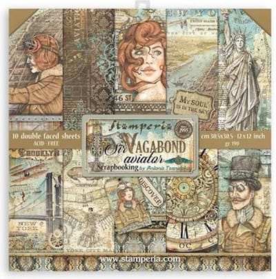 Stamperia - Sir Vagabond Aviator 12x12 Inch Paper Pack (SBBL112)