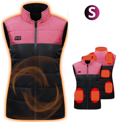 Bovista Verwarmde Bodywarmer - Heated Vest - Elektrische Bodywarmer - Extra Warm - Oplaadbaar - Unisex - Maat S - Roze