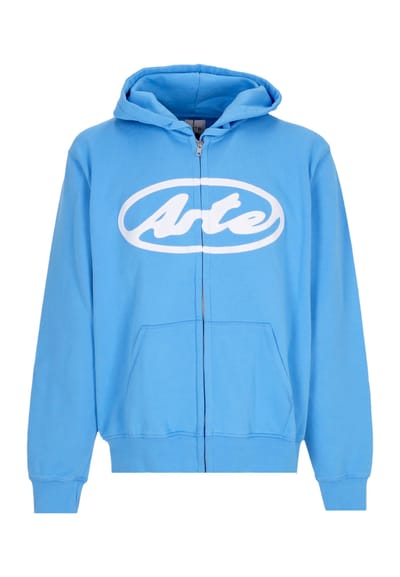 Lichtgewicht Hoodie Zip Man Circle Logo Zip Hoodie Blauw