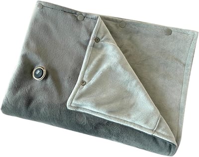 Elektrische Deken - Verwarmde Sjaal - Winterse Warmte - Draadloos Verstelbaar - 150x80cm - Grijs