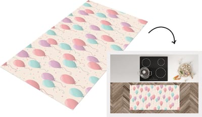 Keukenloper - Loper keuken - Patronen - Verjaardag - Ballonnen - 120x60 cm - Keukenloper vinyl