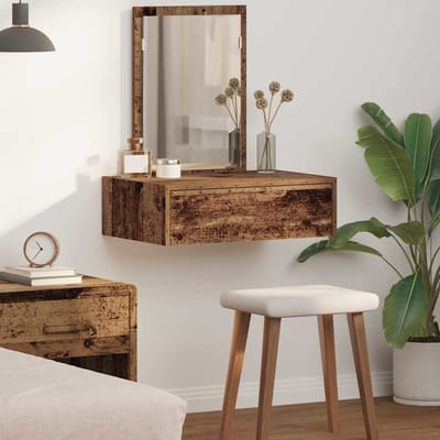 vidaXL - Kaptafel - Bruin - 60 - x - 40 - x - 70 - cm - Bewerkt - hout