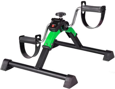Mini Hometrainer - Pedaaltrainer Bureau - Spierversterking Thuis - Instelbare Weerstand - 535 cm - Groen
