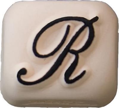 LaDot Tattoo Stempel Steen - S125R - Small - Letter R - Nep Tattoo - Black Tattoo - Kinderen en Volwassenen