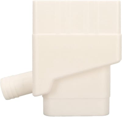 Regenwateropvangsysteem, Herbruikbaar Regenwateropvangsysteem met Standaard Rechthoekige 2inx3in Traditionele Regenpijp met 40 Inch Lange Slang (Wit)
