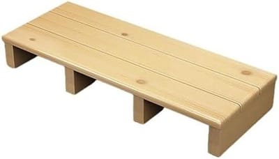 Houten Opstapje - Voetenbankje - Bereiken Hoge Planken - Antislip Stabiliteit - 40-100 cm Breed - Natuurlijk Hout