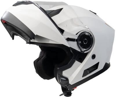 MOTOBLOUZ SPECTRON EVO Systeemhelm - Motorhelm ECE 22.06 Gekeurd - Scooterhelm & Brommerhelm - Heren & Dames - Volledig wit - L