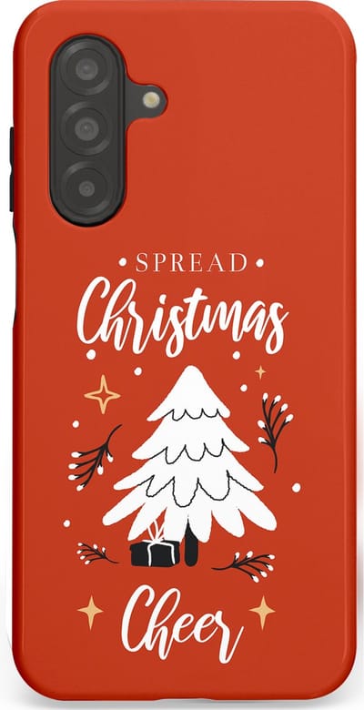 Casetastic hoesje geschikt voor Samsung Galaxy A26 - Dubbellaagse bescherming - Verspreid het Kerstfeest - Fashion Case - Terracotta