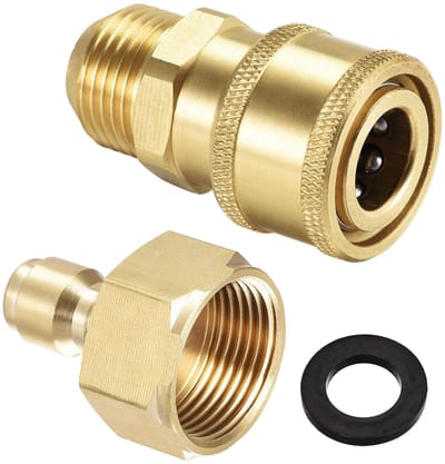 Dailygoods - Tuinslang Snelverbinding - Messing Adapter - Hogedrukreiniger - M18x1,5 en M22 - Duurzaam en Betrouwbaar - Geschikt voor Buiten