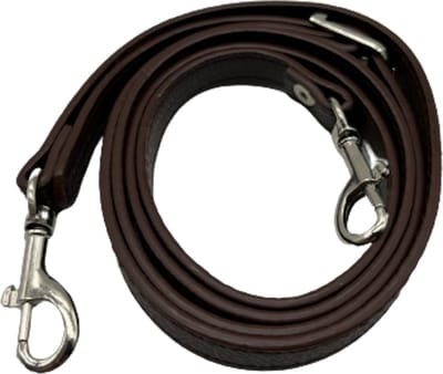 FIFO Verstelbare Modieuze Kunst Leren Schouderriem Tas – Donkerbruin/Zilverkleurig – Schouderband – Leren Tassen riem – Fashion – Leer – Losse riem – Losse band – Tassen band – Tassen hengsel