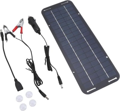 Zonnepaneel Kit - Draagbare Charger - Energie Opwekken - Hoge Efficiëntie - 37x15x3 cm - Zwart