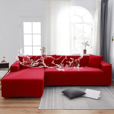 Waterdichte Bankhoezen 1/2/3/4 Zitplaatsen Elastische Effen Bankhoes L-vormige Bankhoes Beschermer Bankhoezen 1 SEAT (90-140CM)