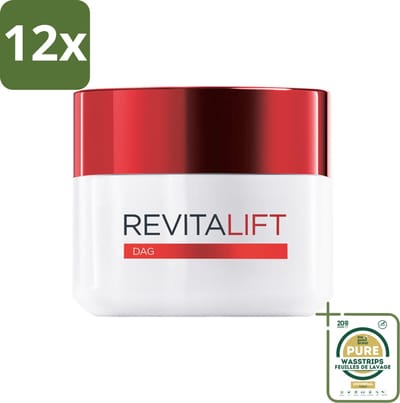 L'Oréal Revitalift Anti-Rimpel Dagcrème 50 ml - Voordeelverpakking - 12 stuks - Veroudering - Huidverzorging