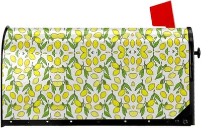 Brievenbushoes Magnetisch - Brievenbusdecoratie - Tuin Decoratie - Weerbestendig Oxford Doek - 52.5 x 45.7 cm - Citroen Geel